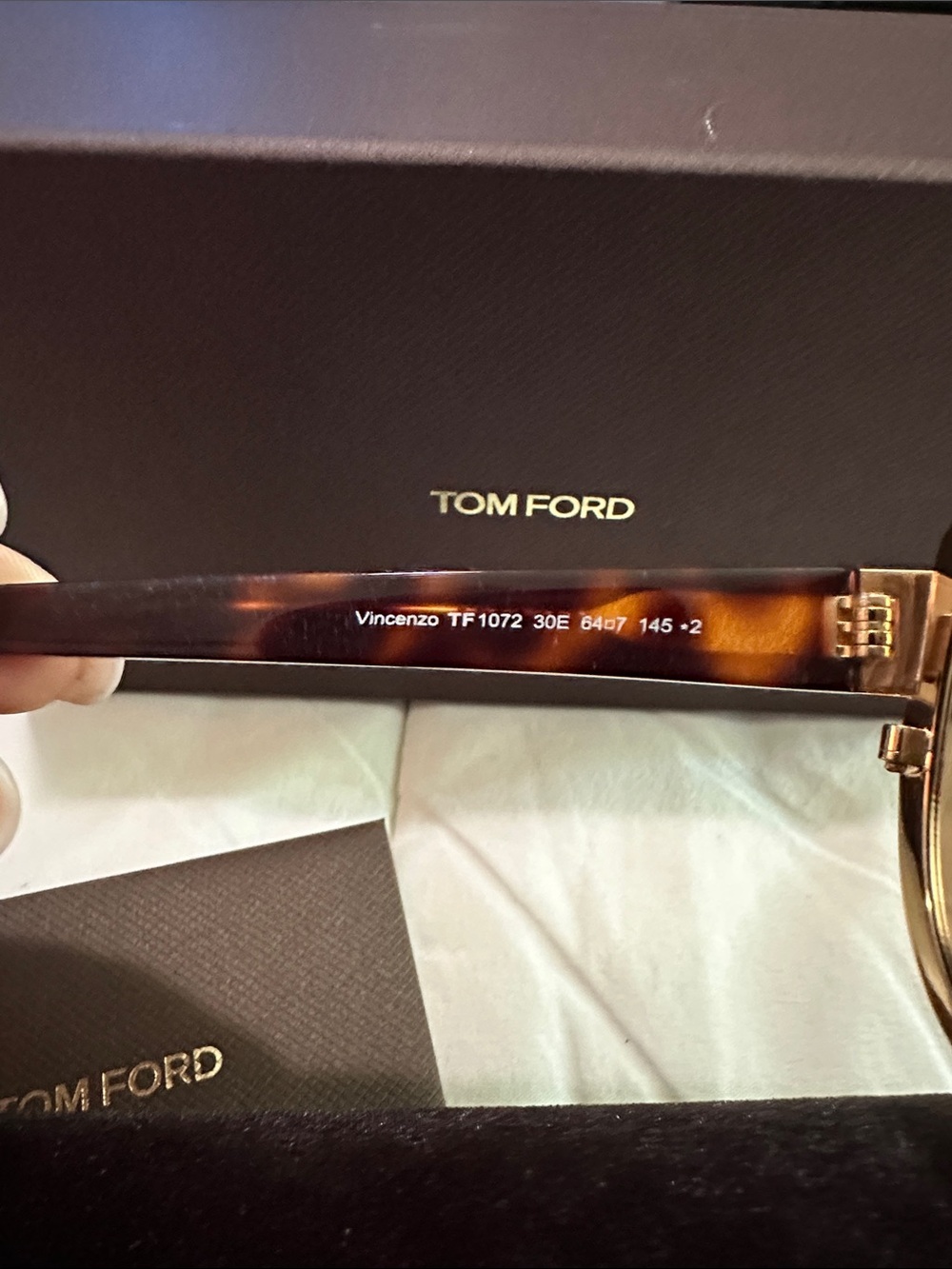 Tom Ford Gold Frame Brown Lens Women's Sunglasses - Picture 5 of 6